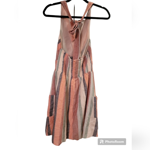 AE Halter Dress with Vertical Stripes.  Size Medium.  Never Worn. - Picture 4 of 7